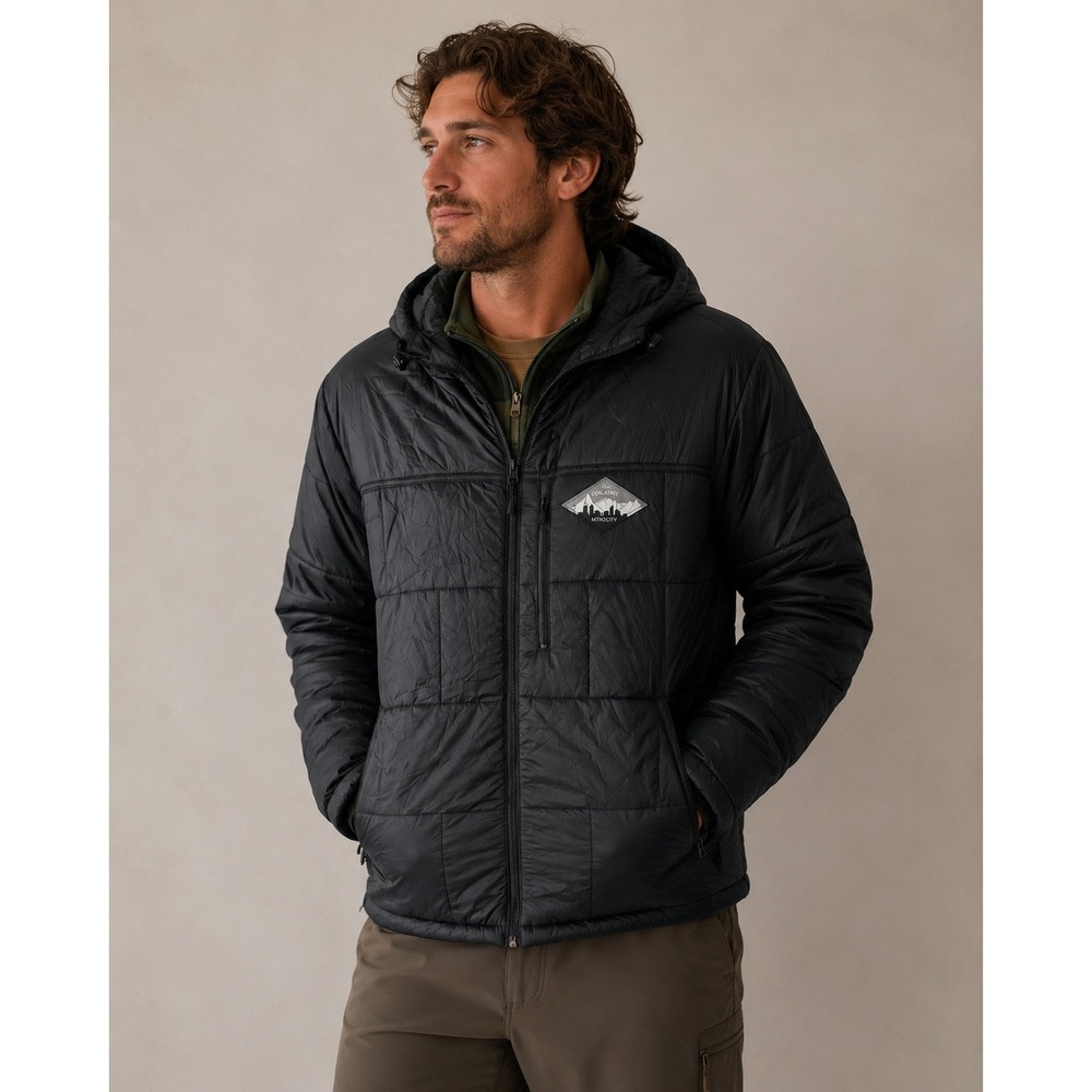 Coalatree MTN2CTY Puffy Jacket Mens XL Black Ripstop Nylon ComforMax Insulated